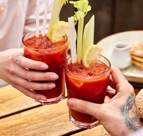 Brunch dreams, all day, every day. Bloody Marys and pancakes all around.